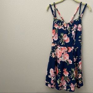 Windsor Strappy Back Navy Floral Dress
